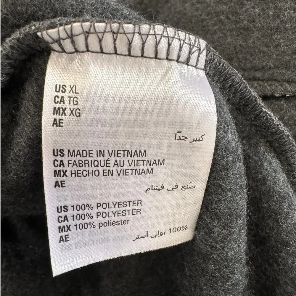 Style & Co Womens XL Charcoal Gray Fleece Full Zip Jacket